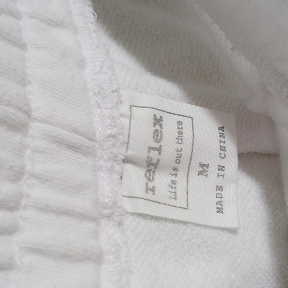 Women's Reflex jogger short black stitch stars 2 pocket white cotton M - Picture 5 of 13